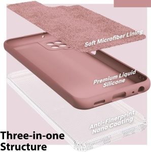 Светло Патладжанов Силиконов калъф POLY за Samsung A12
