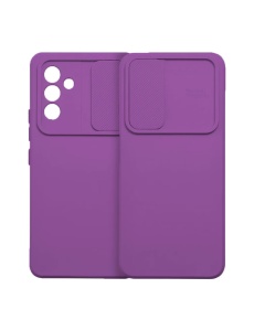 Силиконов калъф CAMSHIELD лилав за Samsung A14