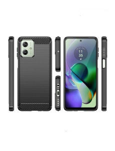 Силиконов гръб Carbon за Motorola Moto G54 със защита от удари и надрасквания