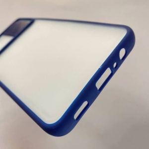 Син калъф Camera Cover за Samsung A12 със защита от удари и надрасквания