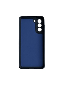 Син гръб за телефон Poly с велур за Samsung S21 FE