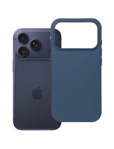 Син силиконов гръб POLY за iPhone 17 Pro
