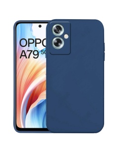 Син силиконов гръб POLY за OPPO A79 5G