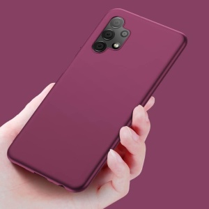 Тъмно лилав калъф Candy Color за Samsung A32 4G със защита от удари и надрасквания