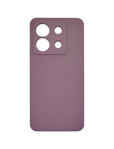 Тъмно лилав силиконов гръб POLY с велур отвътре за Redmi Note 13 Pro 4G