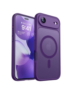 Тъмно Лилав Mag Safe с предпазно стъкло на камерата за iPhone 17 Air