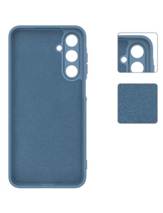 Тъмно син силиконов гръб Poly с велур отвътре за Samsung A16