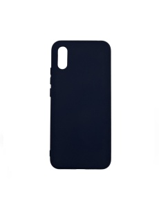 Тъмно син силиконов калъф Poly с велур отвътре за Xiaomi Redmi 9A