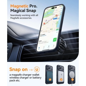 Черен Mag Safe с предпазно стъкло на камерата за iPhone 17 Pro Max