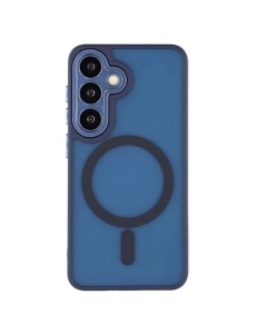 Тъмно Син Mag Safe с предпазно стъкло на камерата за Samsung Galaxy S25