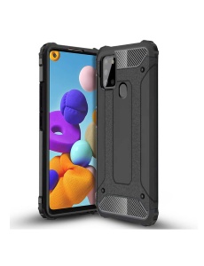Удароустойчив черен калъф Bronya за Samsung Galaxy A21s