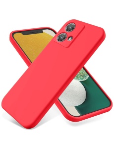 Червен силиконов гръб POLY за Moto Edge Edge 40 Neo