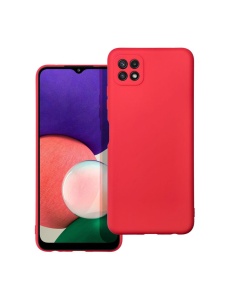 Червен силиконов гръб POLY за Samsung A22 5G