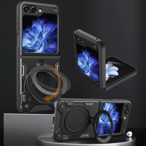 Черен Гръб Ring Silicone Venus за Samsung Galaxy Z Flip 5