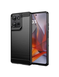 Черен калъф Toptel Carbon за Moto Edge 50 Neo
