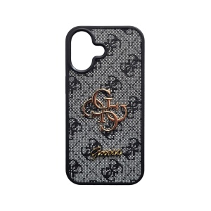 Черен Силиконов Гръб с Декупаж Guess Design 2HC за iPhone 17