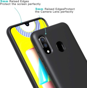 Черен силиконов кейс POLY за Samsung A20e със защита от удари и надрасквания