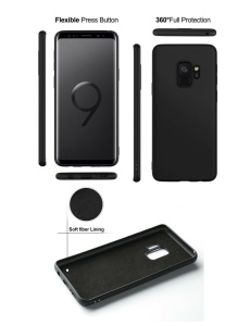 Черен Силиконов калъф POLY за Samsung S9