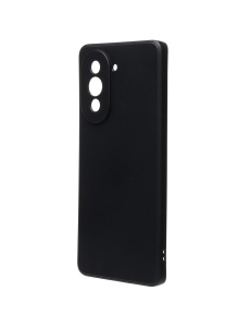 Черен силиконов кейс Poly с велур отвътре за Huawei Nova 10 Pro