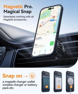 Черен Mag Safe с предпазно стъкло на камерата за iPhone 17 Air