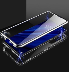 360 Стъклен кейс с Магнитна Метална Рамка за Samsung S10