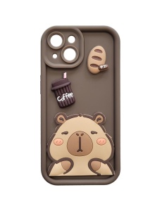 3D гръб с Капибара Ultra Trendy Coffee and Capibara Case за iPhone 15