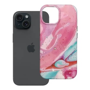 Case for iPhone 16 Pro Max Forcell F-Protect Mirage compatible with Magsafe Military Drop-Test pink marble