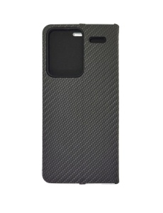 Kалъф тефтер черен CARBON WITH FRAME за Xiaomi Redmi Note 13 Pro