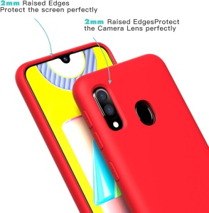Вишнево червен силиконов кейс POLY за Samsung A20e със защита от удари и надрасквания