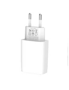 Зарядно устройство XO L57 2x USB с USB към TYPE C кабел бял за бърз пренос на данни