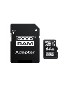 Карта с памет GOODRAM MICRO SD XC UHS I CLASS 10 64GB с висока скорост на четене