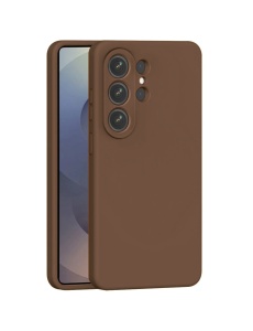 Кафяв силиконов гръб POLY за Samsung Galaxy S26 Ultra