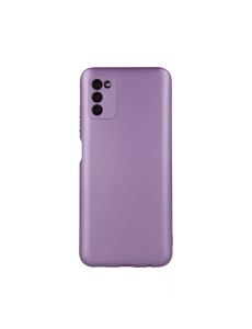 Лилав Силиконов Гръб с Металически Ефект Metallic Silicone за Samsung A03s