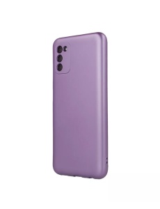 Лилав Силиконов калъф с Металически Ефект Metallic Silicone за Samsung A03s