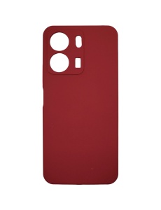 Нежен червен калъф Poly с велур отвътре за Xiaomi Redmi 13C