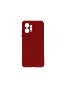 Нежен червен калъф Poly с велур отвътре за Xiaomi Redmi Note 12 4G