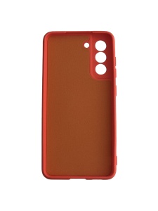 Оранжев нежен гръб за телефон Poly с велур за Samsung S22