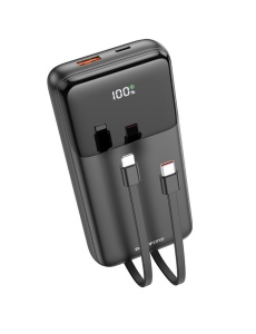 Преносима батерия BOROFONE 20000MAH BJ22A USB PD QC 3 0 22 5W с кабел TYPE C и кабел Lightning