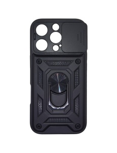 Противоударен черен гръб Camera Cover за iPhone 16 Pro Max