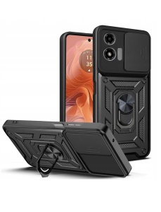 Противоударен черен калъф Camera Cover за Motorola Moto G04 Moto G24
