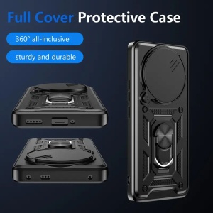Противоударен черен гръб Camera Cover за Xiaomi Redmi Note 14 Pro 4G