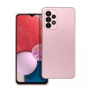Розов Силиконов калъф с Металически Ефект Metallic Silicone за Samsung A13 4G