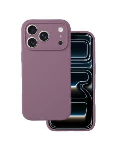 Светъл Патладжан силиконов гръб POLY за iPhone 17 Pro Max