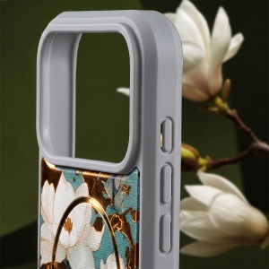 Сив гръб с декупаж и MagSafe "Golden Autumn" за iPhone 17 Pro - Img 7