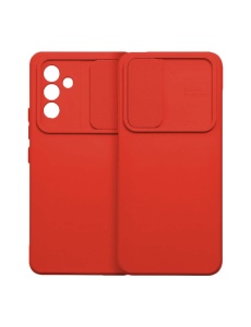 Силиконов калъф CAMSHIELD червен за Samsung A14