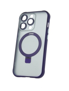 Силиконов лилав гръб Mag Ring Holder лилав за iPhone 14 Pro