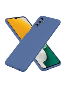 Син елегантен калъф за телефон Poly с велур за Samsung A13 5G