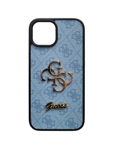 Син Силиконов Гръб с Декупаж Guess Design 2HC за iPhone 15