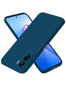 Син силиконов гръб POLY за HONOR 90 Lite