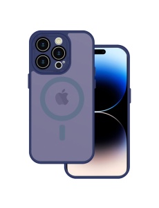 Син Mag Safe с предпазно стъкло на камерата за iPhone 16 Pro Max